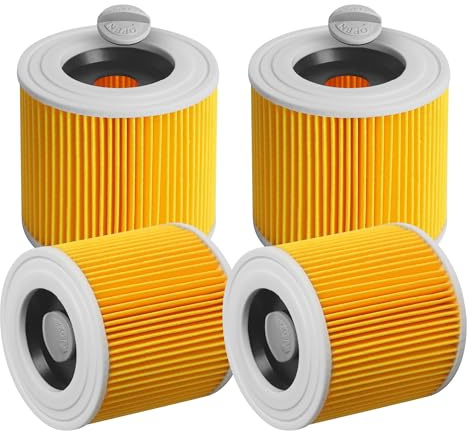 4 Stück Ersatzfilter für Kärcher wd3 filter, Filtration für Kärcher Filter WD3 WD2 WD1 MV3 MV2 A K KNT NT SE VC, für Kärcher staubsauger filter/6.414-552.0/6.414-772.0/6.414-547.0