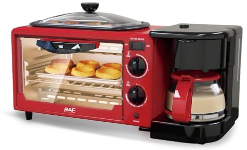 Horno Multifunción De 7 L Con Freidora De Aire Y Ventana Visual: Electrodoméstico Todo En Uno For Hornear, Freír Y Asar En Casa.(Red)