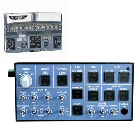 SHOYDID Rowsfire A102 A35X/A32X Flight Sim Control, Multi-Panel for MSFS 2020/2024, Windows Flight Sim Home Cockpit for Family, Compatible with PC Airplane Model (Backlit Edition)