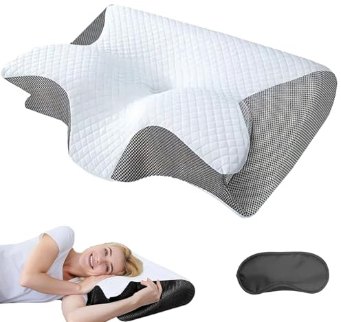 Snrtevu Dreamsleepz Kissen für Deinen Nacke, Dreamsleepz Ergonomisches Nackenkissen mit Konturierter Unterstützung für Seiten, Rücken und Bauchschläfer, für Besseren Schlaf (B)