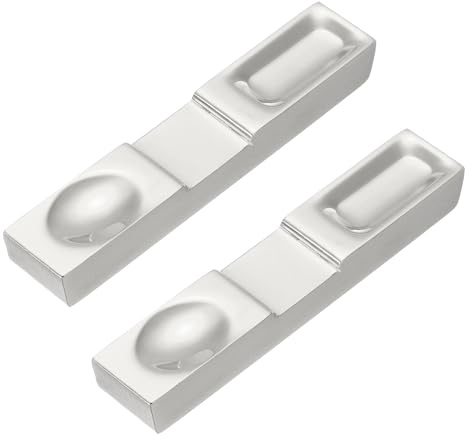 sourcing map 2pcs Chopstick Rest, 304 Stainless Steel Chopsticks Holder 4.1x0.8x0.51, Household Tableware Kitchen Tools for Spoon Fork Teaspoon Dining Tool Rest, Silver Tone