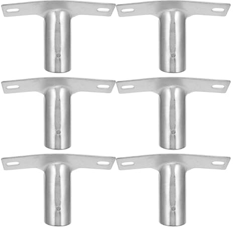 minkissy 6pcs Metal Bracket Connector for Broom Handle Threaded Adapter for Poles Replacement Floor Cleaning Brush Accessories for Mop End Fitting Repair