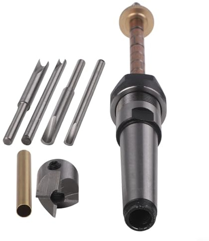 Juego de 8 mandriles de giro de bolígrafo con broca de 7 mm adecuados para torno y prensa de taladro, incluye ejes de corte de acero al carbono, eje de carpintería, adaptador y llave hexagonal