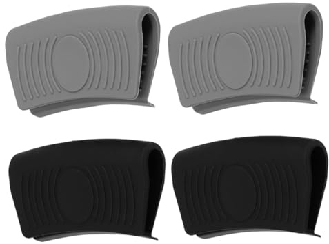 2 Paia Presine silicone cucina, manici pentole Assist Isolato Termicamente Caldo Pot Grip, Antiscivolo Al Calore Pentole maniglie stufa calda ghisa, manicotti isolati, impugnatura strumenti da cucina