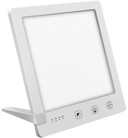 Akfldms Stufenlos Dimmbare, Berührungsgesteuerte Phototherapie-Solarlichttherapielampe Zur Behandlung Von Müdigkeit und Depression mit Timerfunktion A
