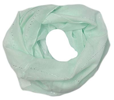 Euly Uni Loop Schal Loopschal Rundschal Schlauchschal Tuch Halstuch Glitzer