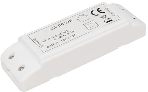 McShine LED-Trafo | Elektronisch | 0,5-36W Leistung | 220-240V Eingang | 12V Konstantspannung | Überspannungs- und Kurzschlussschutz