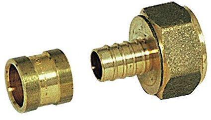 COMAP Raccord PER à glissement - Droit - Diamètre ⌀16x1,5 mm - Femelle fixe 3/8 (12x17) - Pexy pour Tubes PER - 4281
