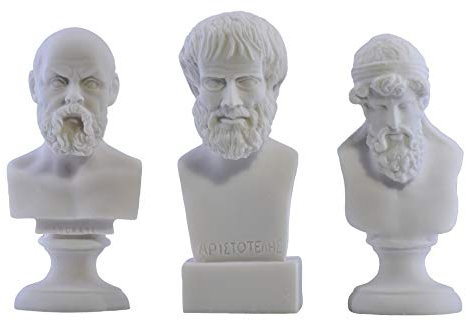 Socrates Aristotle Plato Greek Philosopher Bust Head Statue Sculpture