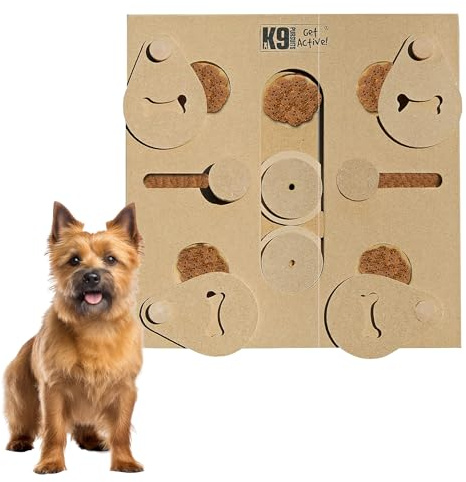PJ Pet Products K9 IQ Game Cracker Slow Feeder Dog Puzzle Toy | Puzzle Slow Feeder, Treat Dispenser, Encourages Mental Stimulation, Recyclable Design, Suitable for Puppies and Dogs