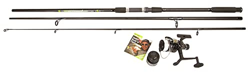 Matt Hayes Adventure 99-7508134 Karpfenangeln Combo (3,3 m) 3-teiliges Angelruten-Rohling und Größe 40 1BB Rolle Ideales Starter-Set für Karpfen
