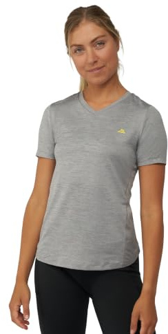 DANISH ENDURANCE Sportshirt Damen, V-Ausschnitt, Atmungsaktiv & Leicht | Sport T-Shirt mit V-Ausschnitt, atmungsaktiv & schnelltrocknend mit Mesh-Seiten für Laufen & Training
