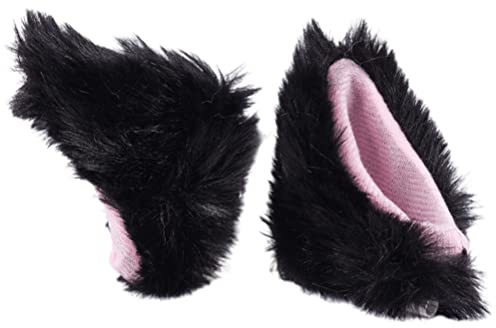 Tumnea Helm Ohren Motorradhelm Skihelm Plüsch Katzenohren Nettes Helmzubehör Ohren Fahrradhelm Motorradhelm Snowboardhelm Ohren Katzen (Ohne Helm) - 2Pcs