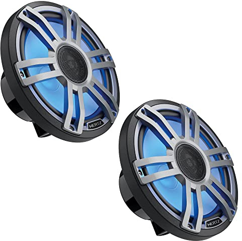 HMX 6.5 S-LD-G-6.5 MARINE SPORT ELEGANTE SPORT ALTE PERFORMANCE SPEAKER COAX GRIGIO RGB LED SET DA 2