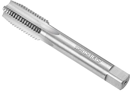 CoCud Filetage Fraisage Tarauds, Métrique M16 x 2 Filetage H2, Haute Vitesse Acier Machine 4 Droites Cannelures Gauche Main Vis Filetage pour Taraudage Perceuse Machine 1 pièce