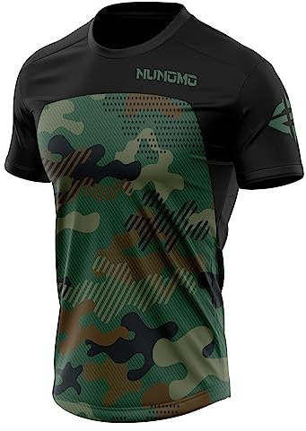 NUNOMO Herren Mountainbike MTB Top Kurzarm Atmungsaktiv Bequem Weich Feuchtigkeitstransport Radtrikot?Kurzarmtrikot Für MTB Rennrad/Multisport/Fitness/rocknend (TYP-3,XL)
