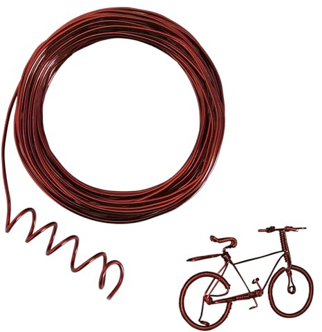 15.5 Meter Rot Aluminium Basteldraht, 18 Gauge 1mm Dicke Bildhauerei Draht, Armatur Draht für Bildhauerei, Biegsamer Metalldraht für die Herstellung von Puppen Skelett, DIY-Handwerk