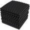 10 paneles acústicos engrosados de espuma acústica absorbente de sonido, autoadhesivos, 3D de alta densidad para decoración de juegos, podcasts, estudio de grabación, 50 x 50 x 5 cm, color negro