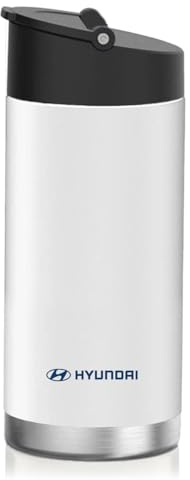 Hyundai HMD00568 Thermobecher 450ml Trinkflasche Edelstahl, weiß
