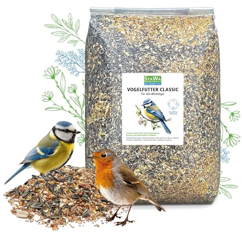 StaWa Vogelfutter Classic, Wildvogelfutter für Waldvögel und Gartenvögel, ausgewogene Ganzjahresmischung, 20 kg