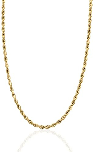 CRAFTD - Rope Link Chain - Waterproof, Heat & Sweat Resistant - Gifts for Men - Men's Jewellery - Width 5MM