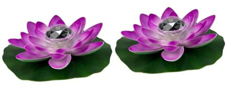 Mipcase 2 Pièces Lotus Solaire Flottant Lotus Lumières Lotus Lumières pour Lotus Lumières Solaires