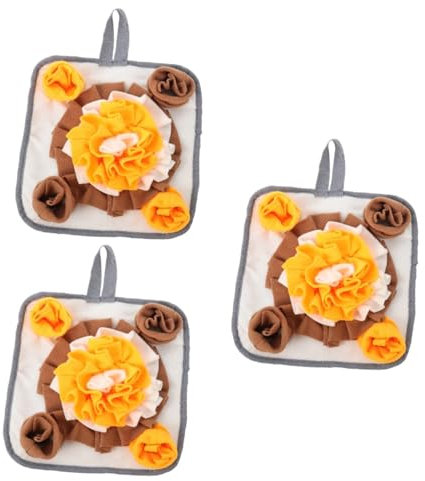 BESPORTBLE 3st Pet Sniffing Pad Hund Futter Pad Guinea-Matte Langsame Fütterungsmatte Für Haustiere Spielzeug Für Hasen Spielzeug Für Kaninchen Schnüffelmatte Für Kleine Haustiere Polarfleece