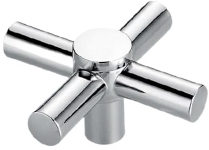 Sharplace Faucet Handle Faucet Knob Hardware Sturdy Professional Spare Part Zinc Alloy Cross Handle for Bathtub Shower Kitchen Sink Tub
