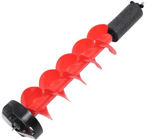 Walfront Punta Trapano per Trivella per Ghiaccio 28 Pollici Lunghezza Trivella per Ghiaccio 6 Pollici di Diametro Trivelle per in Nylon con Protezione Lama Adattatore
