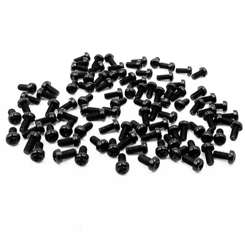 100 viti a testa tonda M4 x 10 mm, in nylon, viti di fissaggio Phillips (M4 x 10 mm)