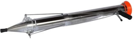 PIANTATORE VELOCE Professionale Inox cou una Leva – Trapiantatore Manuale a Rilascio Automatico per Orto, Piantine e Bulbi – Acciaio Inox