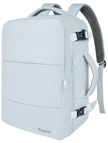 Taygeer Mochila Viaje Cabina Avion 40x30x20 Ryanair, Mochila Cabina Avion Compartimento Estanco Equipaje de Mano Impermeable Multifuncional Travel Backpack para Viaje, Trabajo, Azul
