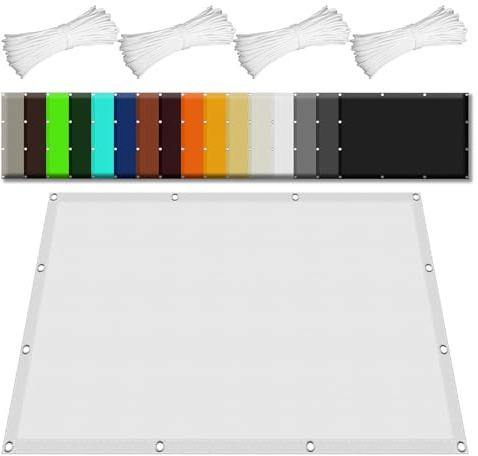 Voile d'ombrage Jardin 3 x 4 m Imperméable 98% UV Protection Toile Ombrage Exterieur pour Pergola avec Oeillets pour Patio Jardin, Terrasse, Extérieur, Balcon, Blanc