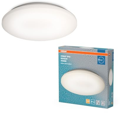 Osram Orbis Sensor-Deckenleuchte IP44 400mm | Orbis IP44 Sensor, Indoor Wall Lighting, Weiß, 400 mm dia, 25000 h, 1-Pack