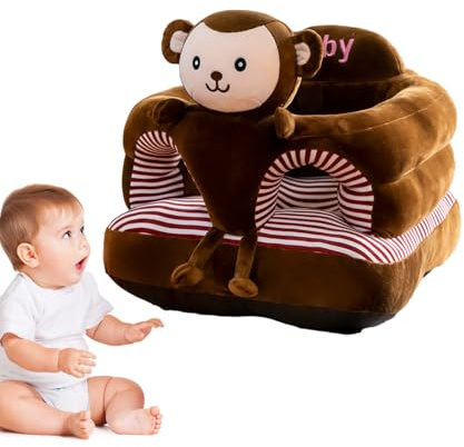 Siège de Soutien Pour Bébé, Support de Siège En Forme D'animal, Support de Sièges de Canapé Animal Anti-chute, Remplaçable Doux Coussin Bebe Assis Canapé pour Filles Et Garçons