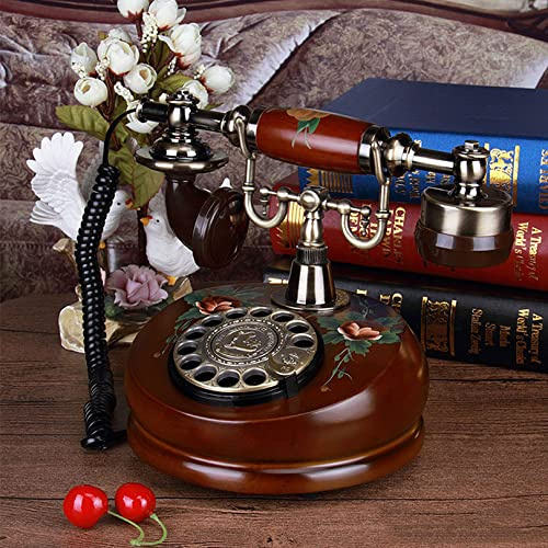 JYBNBBE Teléfono Antiguo Vintage, teléfono Fijo Retro Antiguo para decoración de casa, Oficina, cafetería y Bar, teléfono Fijo de Estilo Europeo.