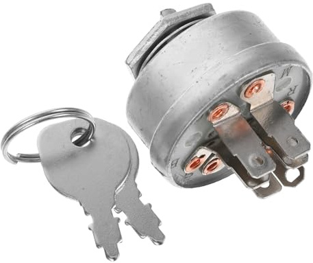 VALICLUD Interruttore Accensione con Chiave per Tosaerba Compatibile Sostituzione Starter Switch Resistente e Facile da Installare per Tagliaerba