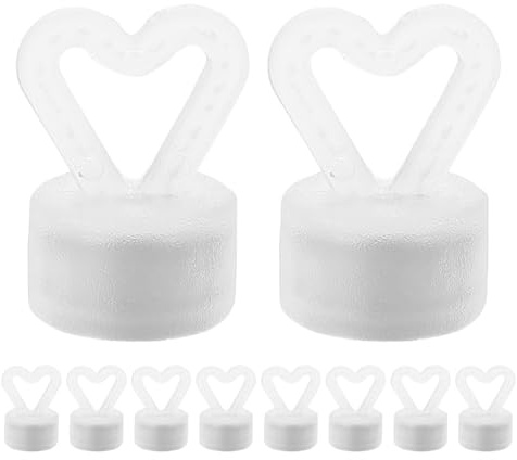 VILLFUL 10 pesas colgantes para globos: pesas de plástico con base magnética, anclas de helio con forma de corazón para bodas, cumpleaños y fiestas.