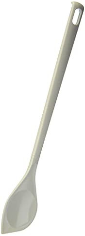 Fackelmann Spitzlöffel BLANCA, Küchenhelfer aus Kunststoff, Kochlöffel für beschichtete Töpfe und Pfannen (Farbe: Weiß), Menge: 1 Stück