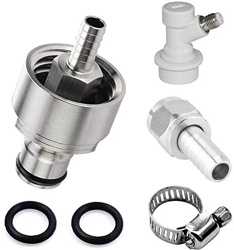 PET Bottles Beer Carbonation Cap - Brand PERA Stainless Steel Carbonator with Ball Lock Gas Disconnect for Carbonate Beer Soda Soft Drinks