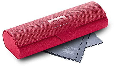 FEFI - Stabiles Hardcase Brillenetui im bunten Leinen-Look