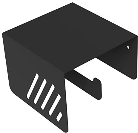 Manestein Toilettenpapierhalter, Klopapierhalter, Rostfrei, für Badezimmer, Toilette, Klopapierablage aus Doppelt Geschliffenem Edelstahl, Klopapierrollenhalter im Minimalistischen Look, Schwarz