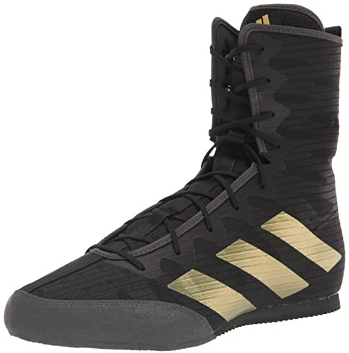Adidas Unisex-Adult Box Hog 4 Black/Gold Metallic/Grey 8.5 Adult