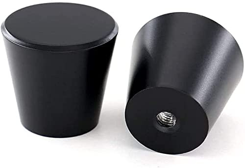 Goldenwarm 4 Stück Möbelknöpfe Schwarz Schrankknöpfe Möbelknöpfe Vintage Schrankgriffe Knöpfe Kommode Edelstahl Knöpfe Kinderzimmer