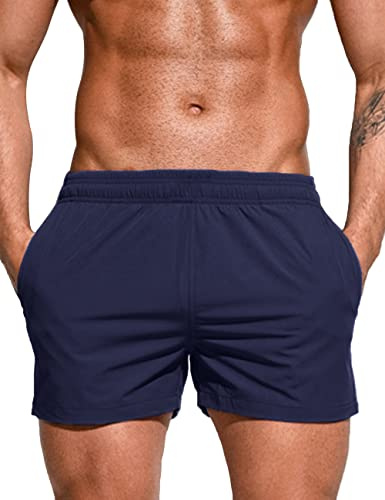 Short d'entraînement pour Homme Short de Sport léger 5 Séchage Rapide Color Bleu Marine Size XL
