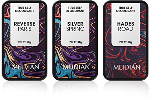 Joyeee Deodorante Solido con Confezione Regalo, crema deodorante ascelle formato da viaggio portatile, Pomata Antiodorante per idea regalo ragazzi ragazze, 3 Flaconi da 10 Gr