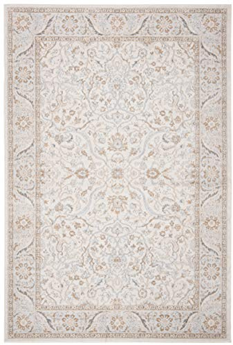 SAFAVIEH Isabella Collection Area Rug - 6' x 9', Cream & Beige, Oriental Design, Non-Shedding & Easy Care, Ideal for High Traffic Areas in Living Room, Bedroom (ISA912A)