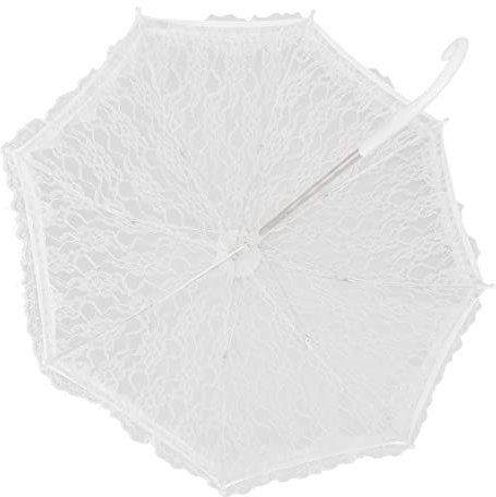 Hosie Hochzeitsschirm, Spitzenschirm Edelstahlrahmen für Tanzdekoration für Bühnenauftritte für Frauen