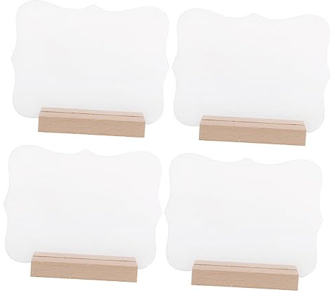 Ciieeo 4stücke Acryl Tischaufsteller Mit Holzfuß Tischnummern Für Hochzeitstische Dekorative Schilder Für Reservierte Plätze