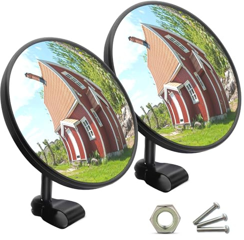 Xuzimaoyi Miroir Convexe de Camion Rond Grand Angle Point avec Installation Réglable Universal Truck Replacement